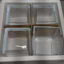 Square Glass Vases 5x5 Inch Clear Cube Flower Vase 4PCS for Wedding Centerpiece Candle Holder Home Decor Square Shape Flower Vase,Centerpieces