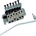 Double Rocking Tremolo Bridge, 6 String Electric Guitar Spring Stabilizer Device Double Vibrato System Tailpiece Saddle Playing Accessories Replacement (S1000 Chrome, 42mm String Lock Length)