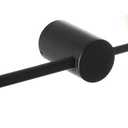 Adjustable Bath Towel Bar Single Bars Towel Rack Rod Wall Mounted SUS304 Stainless Steel Bathroom Towel Holder Toilet Kitchen Towel Shelf Single Layer Modern (Matte Black(600mm))