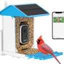 Smart Bird Feeder with Camera, Solar Powered, AI Recognition, Auto-Capture & Instant Notify, Identify 11,000+ Birds, 2K HD Footage, for Bird Enthusiasts, Outdoor Garden.