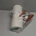 KUNJOULAM Modern Table Lamps, Nightstand Lamp with Linen Fabric Shade Brown Wooden Base, 13.9" Cylinder Bedside Table Lamp for Bedroom, Cafe, Living Room Home Decor