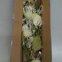 Hollyone 33" White Artificial Mums Flowers Chrysanthemum Flowers 2Pcs Fake Spider Mum Flower Arrangement Spring Summer Faux Pincushion Flower with 3 Heads Long Stem Bouquet Table Home Decor