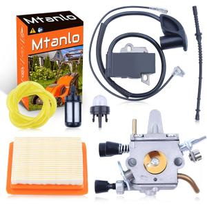 Carburetor Ignition Coil Air Filter Tune Up Kit For Stihl Fs120 Fs200 Fs250 Trimmer Brush Cutters 41341200653, 4134 120 0603, 4134 400 1301, 4134 141 0300, 4130 350 6200