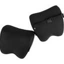 Stalwart Paquete de 2 almohadas para reposacabezas de automvil, juego de almohada transpirable de espuma viscoelstica para el cuello del automvil con correas ajustables, almohadas de automvil para