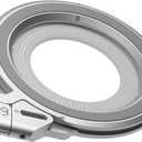 Aulumu G09 Magnetic Ring Grip | Omnidirectional Rotation | MagSafe Compatible | Aluminium Alloy Construction | Stable Dual-Sided Magnetic Attachment | Includes Handle Ring Phone Stand- Silver