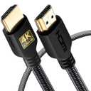 PowerBear 4K HDMI Cable 3 ft | Short Hdmi Cable, Braided Nylon & Gold Connectors, 4K @ 60Hz, Ultra HD, 2K, 1080P, ARC & CL3 Rated | for Laptop, Monitor, PS5, PS4, Xbox One, Fire TV, & More