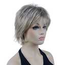 Lydell Short Layered Shaggy Wavy Full Synthetic Wigs (R10-26 Blonde Mixed Dark Root)