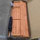 Kids' Outdoor Wooden Sandbox with Id,Sand Box with Toy Storage Box,Kids Play Equipment Sand Protection Bottom Liner Included 47X47in.