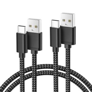 Basesailor for iPhone 17 16 Pro Max Charger Cord,USB to USB C Cable,Type C Charging Power Cord for Apple 17e 15 iPad 10 Air 4 5,Samsung Galaxy S26 S25 S24 S23,Black,2Pack 3.3FT(1M)