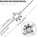 1-3/4 Inch/ 45mm Round Die Handle Wrench, Adjustable Die Wrench Handle, Heavy Duty Threading Die Handle (Metric, M16-M20)