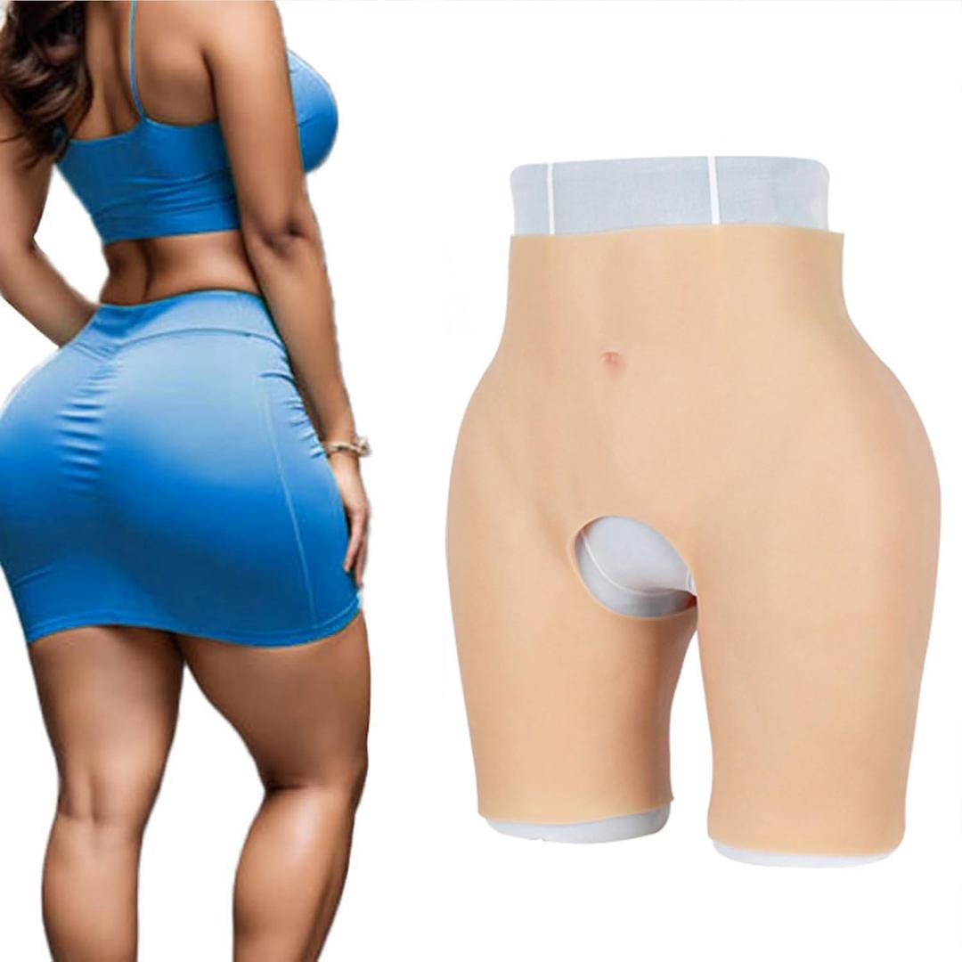 Dabron Silicone Butt Lift Pants Fake Buttock Pants Butt Hip Enhancer pants for Women or Men (L)