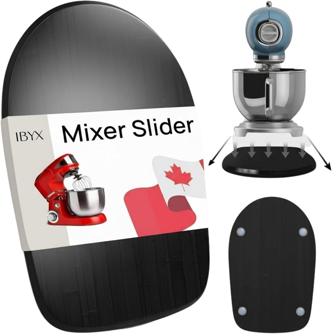 Ibyx Mixer Slider Mat for KitchenAid 4.5 Qt  Sliding Tray for Counter, Heavy Duty, Smooth Glide (Black)