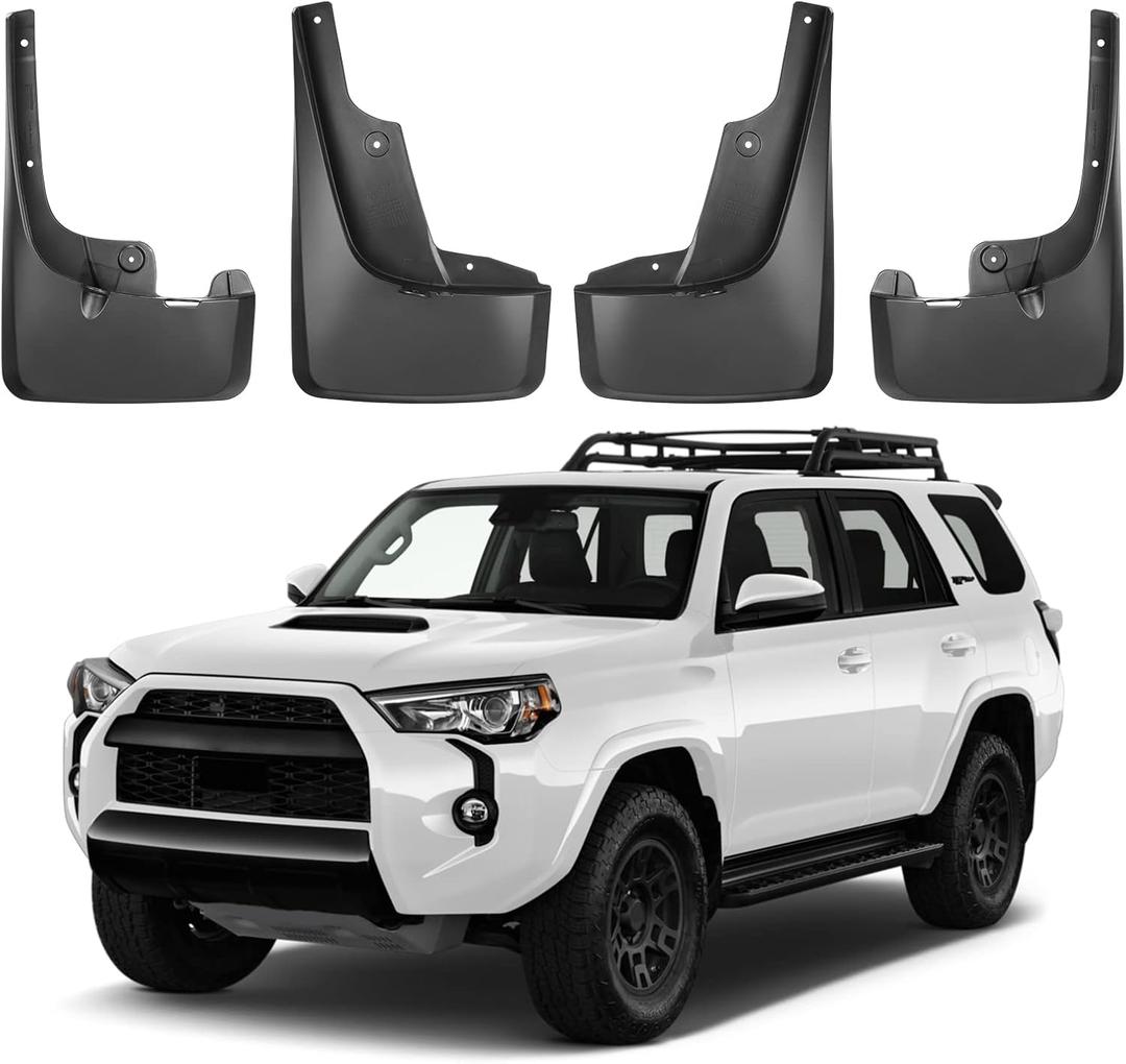 BDFHYK Set of 4PCS Mud Flaps Splash Guards Mudguards Compatible with Toyota 4Runner 2010-2023 Without Fender Flares and Running Board