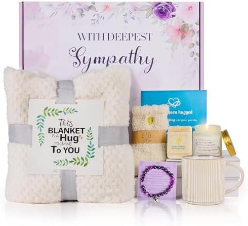 Sympathy Gift Baskets, Care Package for Women, Soothe Grief Sympathy Gifts for Loss of Loved One, Condolences Gift Basket for Loss, Bereavement Miscarriage Gifts for Mothers, Mom, Sister, Friend