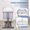 Beberoad Love Bassinet Mosquito Net Cover, Breathable Mesh Canopy with 2-Way Zipper for Bedside Sleepers (White)