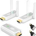 Wireless HDMI Transmitter and 4 Receivers, Up to 6 RXs,No Hot, 150M/500FT, Plug & Play,2.4/5G Wirelessly Casting Content to Multiple Screens, Wireless HDMI Splitter for TV/Projector/PC (Dark Sliver)