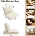 Loungewave Patio Chair Cushions Set, Outdoor Chair Cushions Set of 2, Waterproof Patio Furniture Cushions 24x24 Inch, 4" Thickened Outdoor Seat Cushions for Chair, Removable Cover, Beige