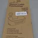 LEVERLOC Shower Caddy Suction Cup, Shower Organizer Removable Bathroom Shelf, Storage Suction Powerful Max Hold 22lbs Bathroom Caddy Waterproof Holder, White