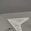 Kingdder Star Paper Lanterns Lampshade with LED Light 7 Pointed Moroccan Hollow out Stars Party Decoration for Weddings Christmas Tree Birthday, 20 Inches(Warm Yellow)