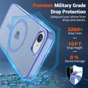SUPFINE Magnetic for iPhone 17e Case/iPhone 16e Case with Screen Protector (Compatible with MagSafe)(Military Grade Drop Protection) Translucent Matte with Anti-Fingerprint Phone Case,Blue Purple