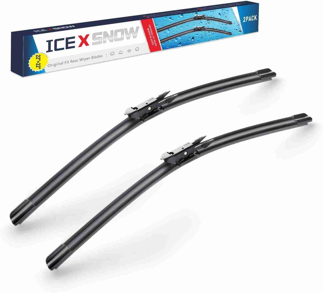 22"+22" Wiper Blades Replacement for Chevy Silverado 2013-2008 Silverado 1500/2500HD/3500HD;GMC Sierra 2013-2008 OEM Quality Windshield Wiper Blades(Set of 2) Pinch Tab
