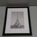 upsimples 8x10 Picture Frame, Display Pictures 5x7 with Mat or 8x10 Without Mat, Wall Hanging Photo Frame, Black, 1 Pack