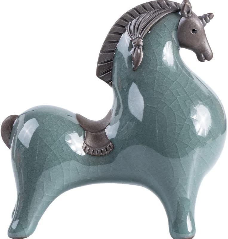 Kaolituis Room Partition Bookshelf Wine Cabinet Decoration, Personality Fashion Creative Decoration,Crafts Desktop Sculpture Statue Decor Collection Ornaments Present,Unichorned Horse