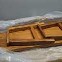 Wooden Bench Indoor  Rustic Farmhouse Narrow Entryway Bench with Slim Skinny Design, Natural Solid Wood, Perfect for Dining Room, Bedroom, or End of Bed, 31.5in Length