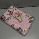 Floral Round Rug 4ft - Washable Circle Rug Soft Large Circle Carpet for Bedroom Living Room Kitchen Nursery, Pink