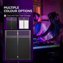 Portable DJ Booth Table,Foldable DJ Table Stand with White & Black Scrim,Adjustable DJ Facade Booth Station Metal Frame with Cable Hole for Private Events, Clubs, Bars (40x20 Double Deck)