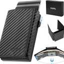 Slim Pop Up Wallet for Men - RFID Blocking Minimalist Magnetic Wallet with Gift Box, Case Money Cash Slot, Smart Pop Up Credit Card Holder, Boyfriend Mens Father Husband Birthday Festival Gifts