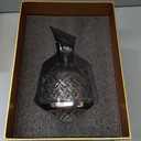 spinning wine decanter, 45 oz crystal rotating wine decanter with gift box, for wedding gift, birthday, banquet, supper