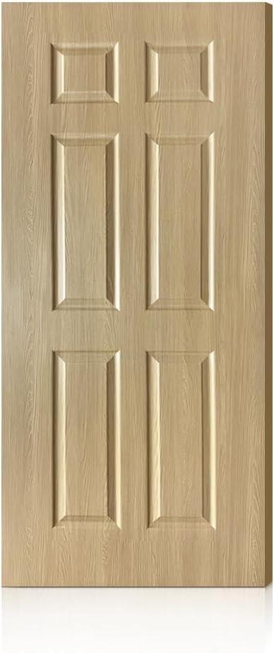 30 in. x 80 in. 6 Panel Hollow Core Oak Finished PVC Composite Interior Door Slab