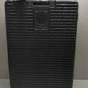 HanTrip 28 Inch Top Opening Hard Case Checked Luggage with Wheels, Black, Expandable 28 Inch