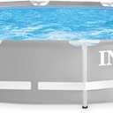 Intex 26710EH Prism Frame Premium Above Ground Swimming Pool: 12ft x 30in  SuperTough Puncture Resistant  Rust Resistant  Easy Assemble  1718 Gallon Capacity  Pool Only