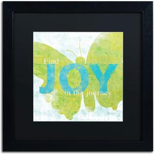 Trademark Fine Art Letterpress Joy Artwork by Sue Schlabach, 16 by 16-Inch, Matte Black (16L" x 16W")