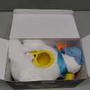 Plush Electric Stuffed Laying Egg Chicken Toy Doll with Sound Music Easter for Boys Girls (White01)