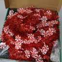 HMASYO 5 FT Pop Up Christmas Tree with Timer Lights and Decorations, Red Tinsel Christmas Tree with Candy and 24 Balls Ornament, Collapsible Pencil Tree Xmas Decoration for Home, Office, Party