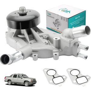 1307340 AW5104 Water Pump w/Thermostat (4.8L 5.3L 6.0L) For Cadillac Escalade 2002-2006,For Chevy Silverado 1500 2500 3500 Tahoe Express GMC Savana Yukon Envoy Sierra 1999-2006 Workhorse