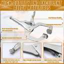 Yexiya 10 Pcs Locking C Clamp, Locking Pliers Adjustable Welding Clamp with Regular Tip and Swivel Pad for Shop Home Farm and Auto Workshop Woodworking, Cabinetry, Repair (6 Inch)