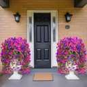 2PCS Garland Hanging Vines Artificial Morning Glory Hanging Faux Plants Realistic Home Office Decoration Indoor Outdoor for Outdoors Garden, Patio, Balcony, Farmhouse Decor