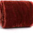 MEEDEE Rust Velvet Ribbon 3 Inch Rust Fringe Ribbons Raw Edge Silk Velvet Ribbon for Wreaths, Flower Bouquet, Photography, Dress Sash, Baby Shower, Wedding Decor (3 Yards)