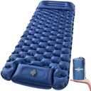 WANNTS Sleeping Pad, Ultralight Inflatable Sleeping Pad for Camping, Built-in Pump, Ultimate for Hiking - Airpad, Carry Bag,-Compact & Lightweight Camping pad(Blue)