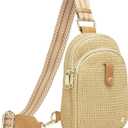 AOCINA Faux Straw Crossbody Bags for Women Small Sling Bag Summer Purse 2026 RFID Raffia Woven Purses Travel Beach Vacation