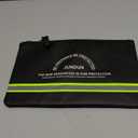 JUNDUN Fireproof Money Bag, 10.6"x6.7" Waterproof and Fireproof Cash Bag with Zipper Closure,Fireproof Safe Storage Pouch Envelope for Money,Cash and Passport,Black (Small)