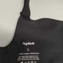 Popilush Wireless Bras for Women - Push Up Full Coverage Seamless Supportive Bra No Underwire Mesh Crossover T-Shirt Bralette L