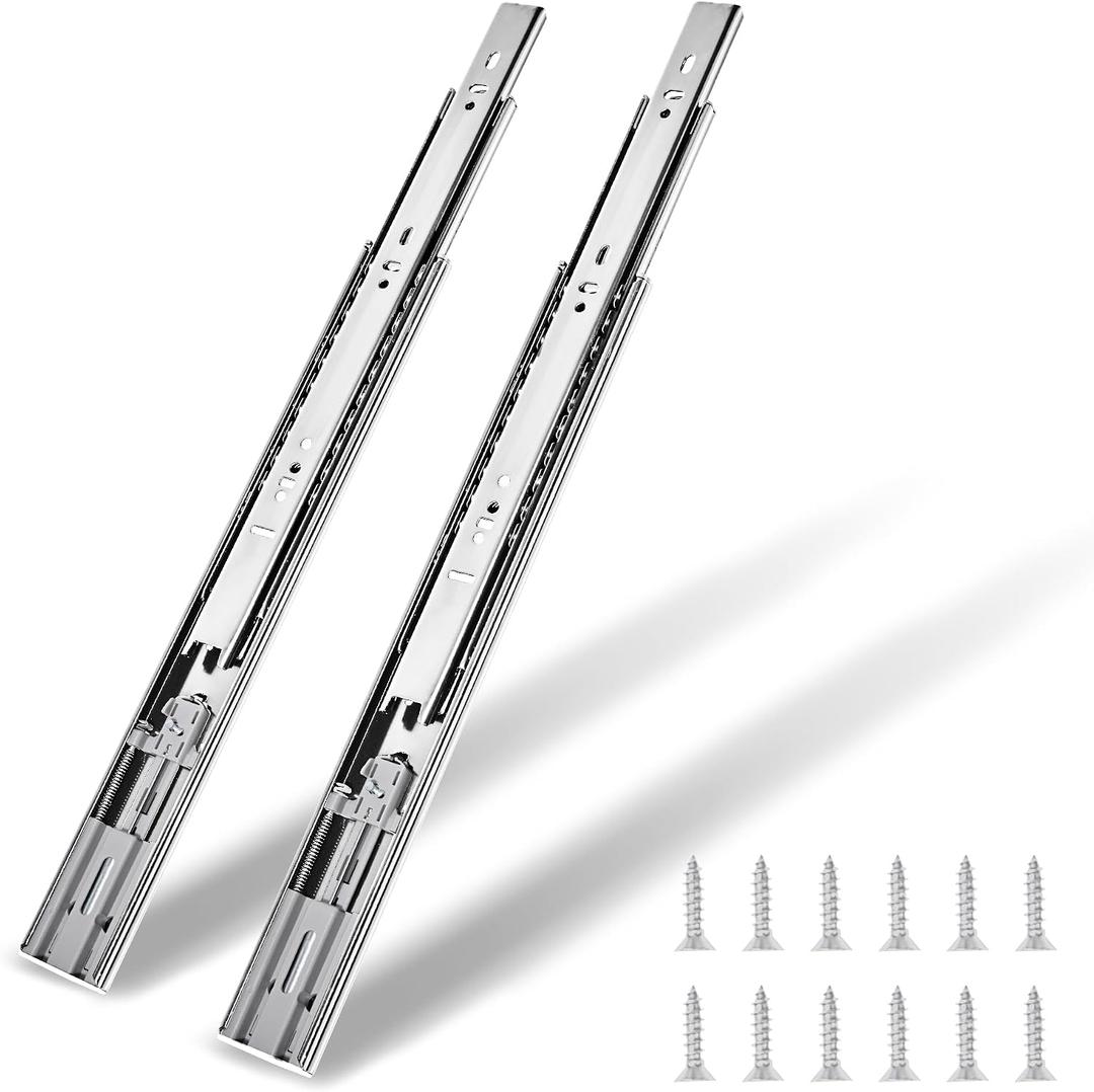 10 Pairs 16 inch Soft Close Drawer Slides Full Extension Heavy Duty Drawer Slides Ball Bearing Slides Rails for Dresser File Cabinet 100 LB Load Capacity