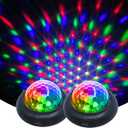 Mini Disco Party Light Night Light 2 in 1 Flashes with Music Sound Activated Multicolor Disco Ball Rechargeable Battery Operated Mini Disco Ball Suitable for Indoors/Outdoors