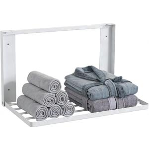 Magnetic Appliance Shelf, Metal Side Storage Organizer for Refrigerator, Washing Machine & Bathroom, Space Saving Utility Rack for Laundry Detergent, Towels, Kitchen Supplies (White)