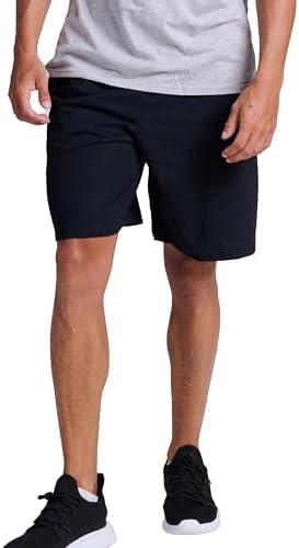Russell Athletic Men's Relaxed Fit 9" Cotton Shorts with Pockets, Adjustable Elastic Waist, Sizes L